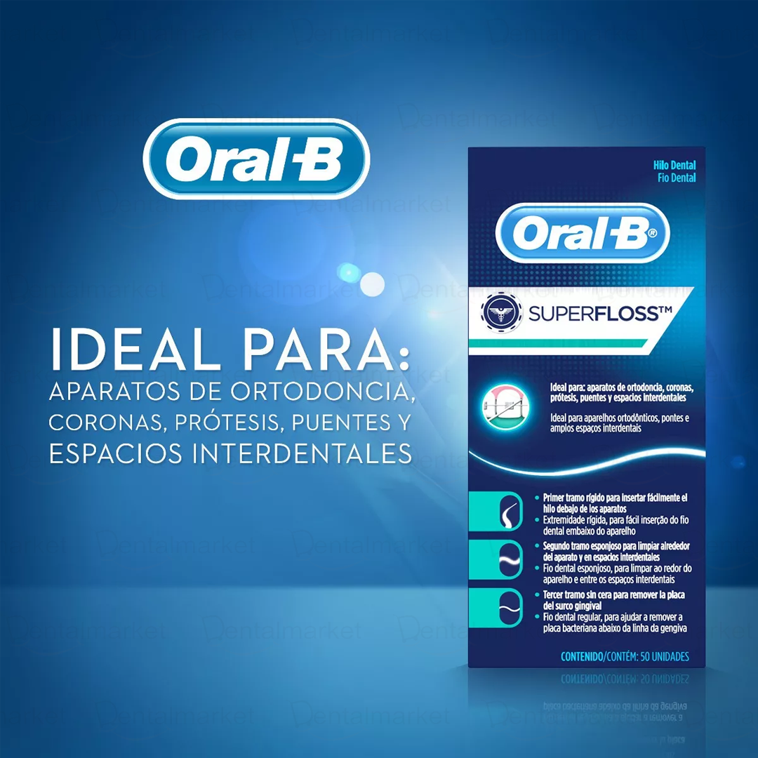 Hilo Dental Oral B - Superfloss - 50 Unidades