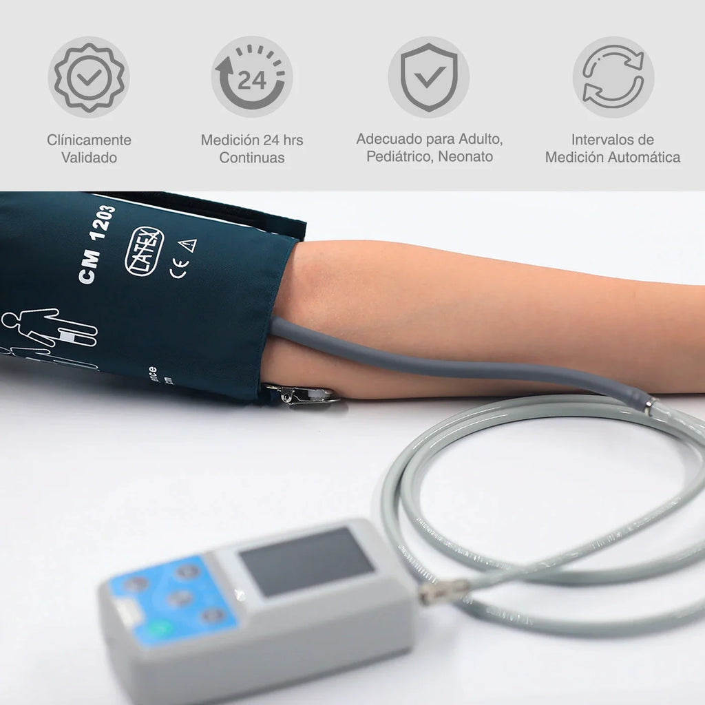 Holter de Presión Arterial Contec ABPM50 · Adulto, Pediátrico y Neonatal · Conector Metálico