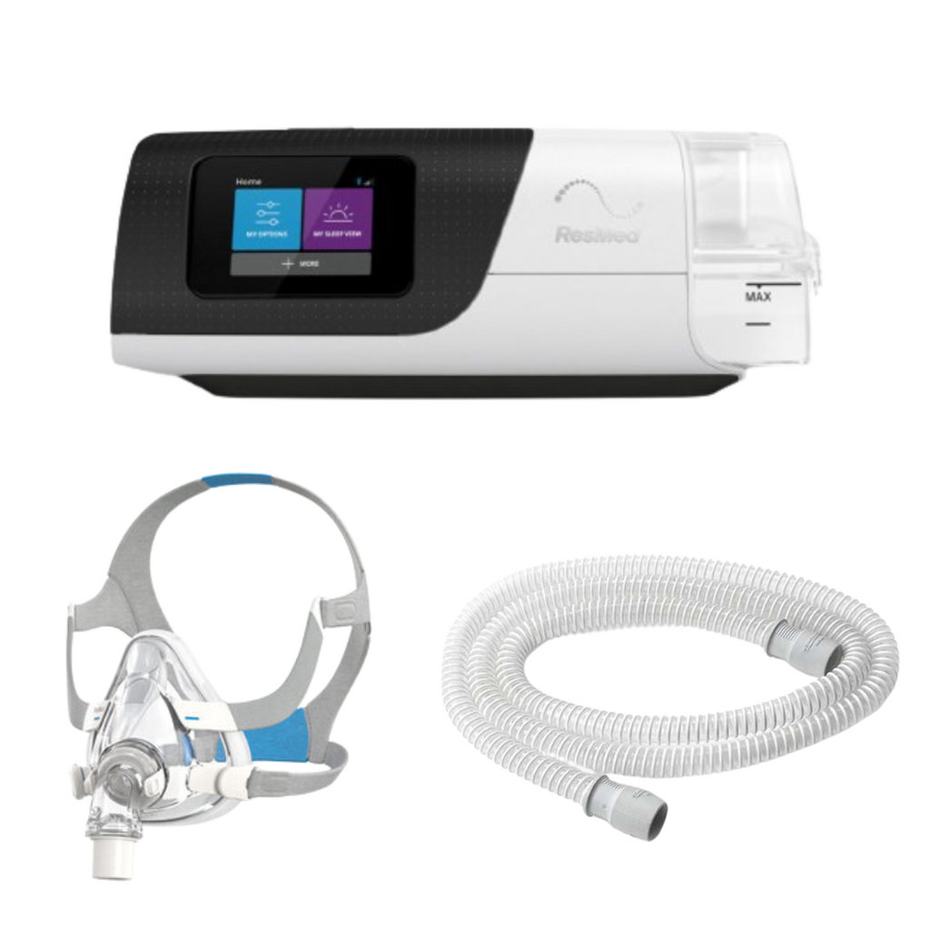 Auto CPAP AirSense 11 Resmed con Tubo Estándar y Mascarilla Buconasal Airfit F20