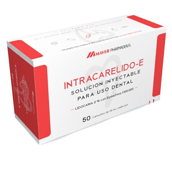Anestesia Lidocaina Plastico 2%  50 carpules- MAVER