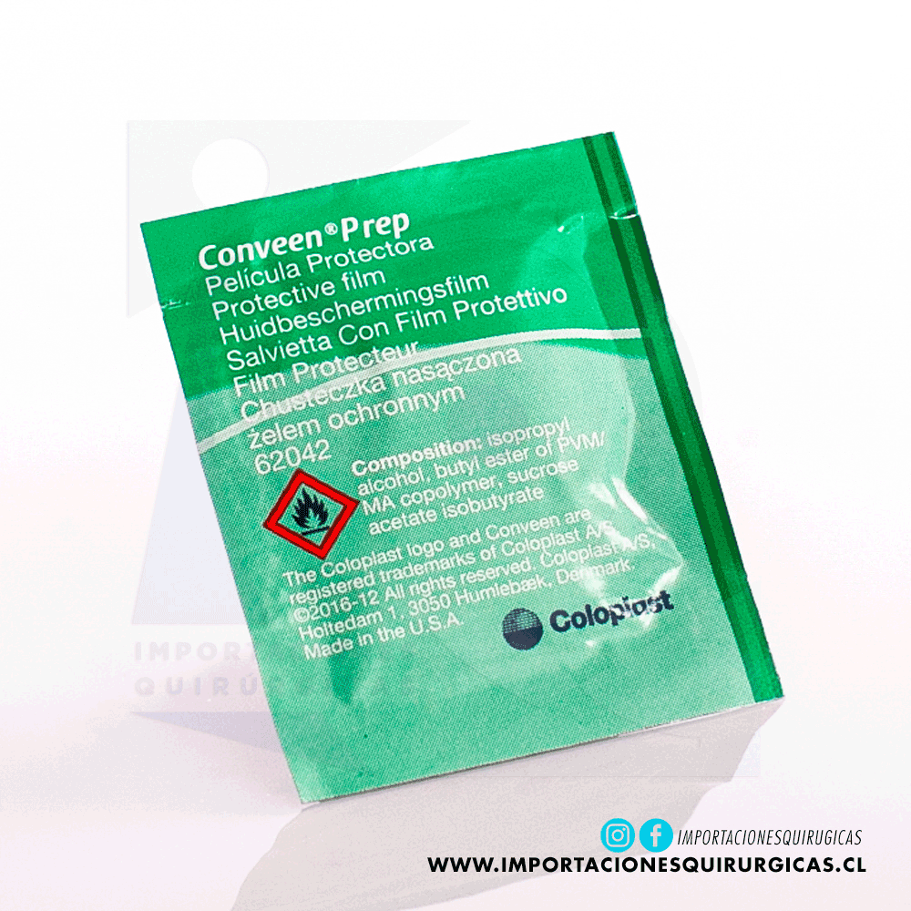 Toallita Protectora Conveen, encuentra esto y mucho más en Importaciones Quirúrgicas, IQ, todo lo que necesitas en insumos médicos y equipos quirúrgicos para las distintas áreas de Continencia, Herida, Oftalmología, Ostomía y Urología, disponible para todo Chile. Vendemos a las insitituciones más grandes del país. Somos los representantes oficiales de Coloplast en el país. Pide en línea y recibe en todo Chile.