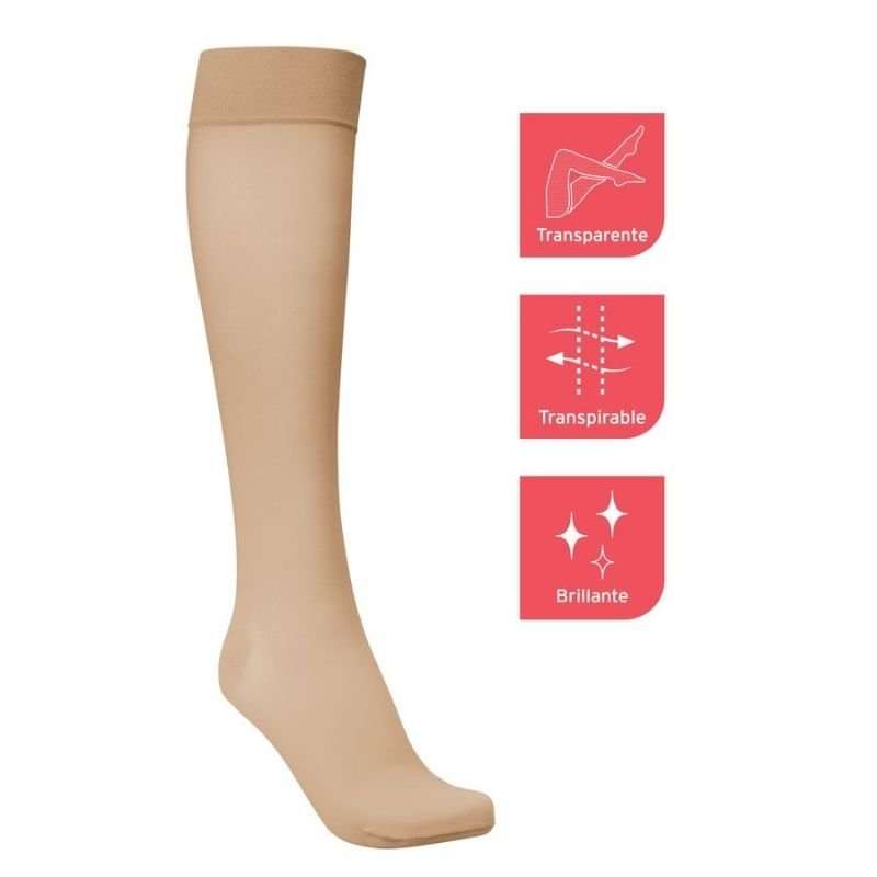 Calcetin UltraSheer 15 - 20 mmhg Punta Cerrada Miel - tubotiquin.cl