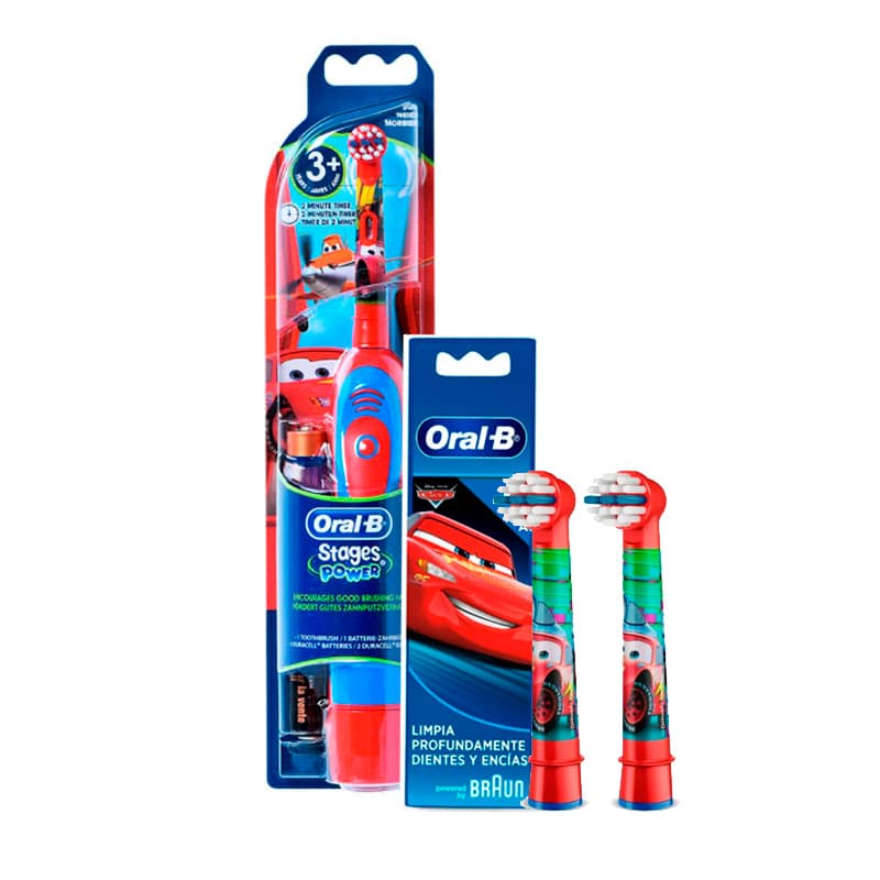 Pack Cepillo Eléctrico Cars + Repuestos (2 un.) | Oral-B