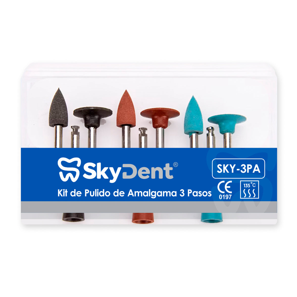KIT DE PULIDO DE AMALGAMA 3 PASOS SKYDENT