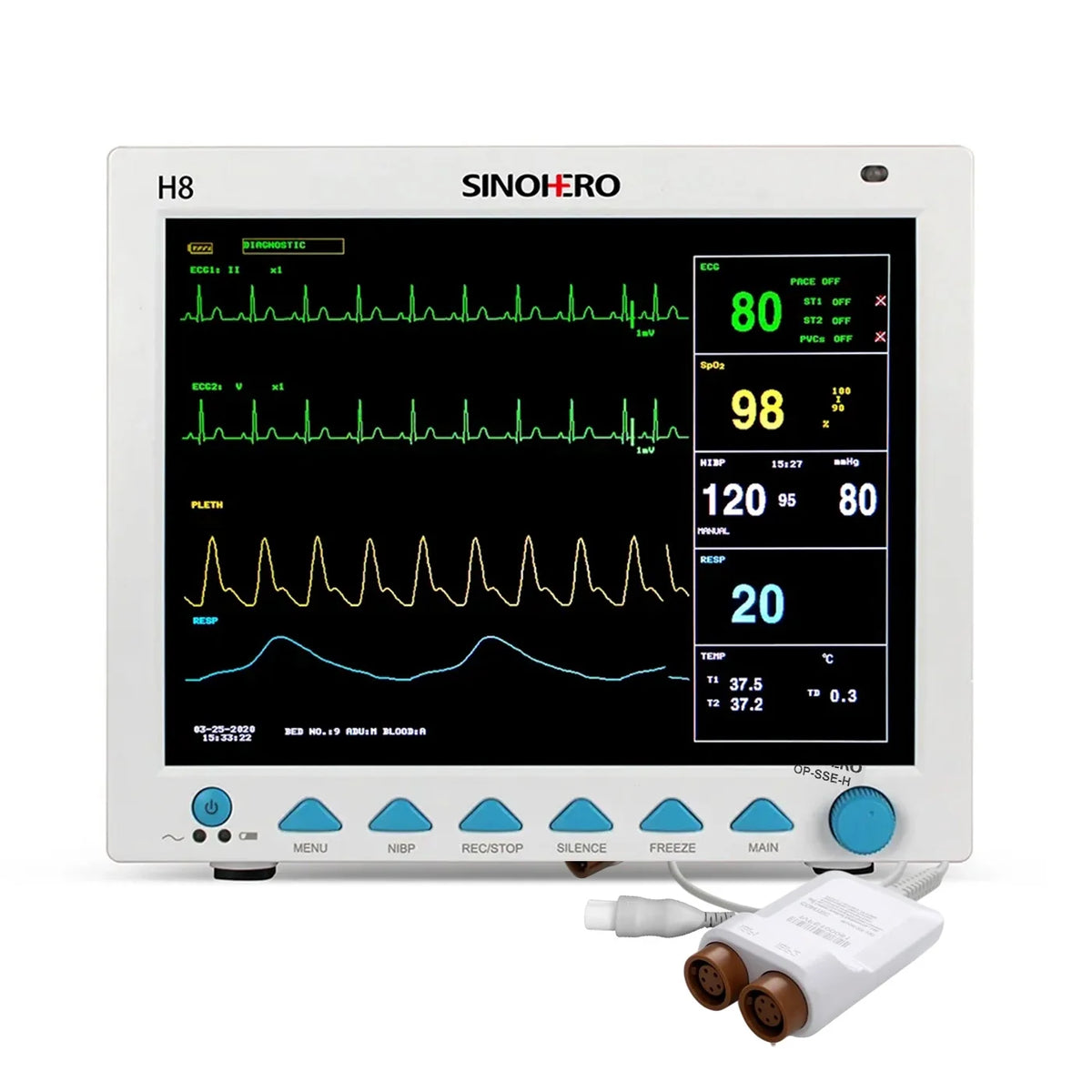 Monitor Multiparámetros Sinohero H8 con sensor 2-IBP
