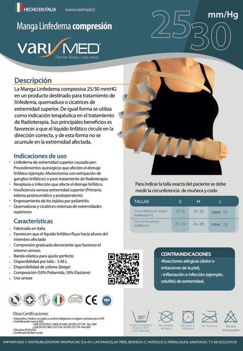 Manga Linfedema Varimed 25-30 mmHg - REF. 9012
