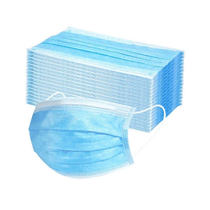 Mascarilla 3 Pliegues con Elásticos – 50 Unidades