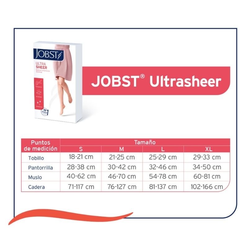 Calcetín UltraSheer Muslo 15 - 20 mmhg Punta Abierta Natural - tubotiquin.cl
