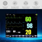 Monitor Multiparámetros Sinohero mTouch 7 - 2IBP, ETCO2, ECG, SPO2, FC, NIBP, TEMP, FR y Batería Recargable