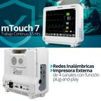 Monitor Multiparámetros Sinohero mTouch 7 - 2IBP, ETCO2, ECG, SPO2, FC, NIBP, TEMP, FR y Batería Recargable