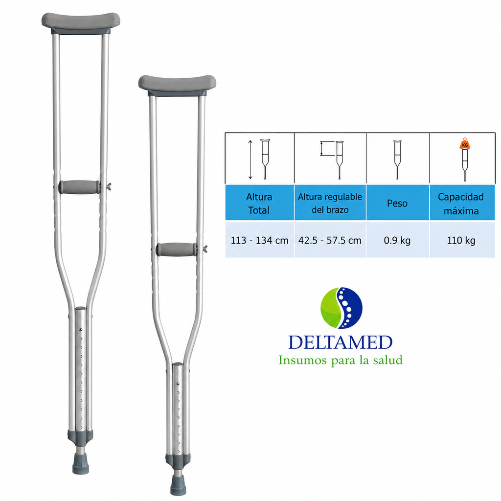 Muletas axilares CR202M