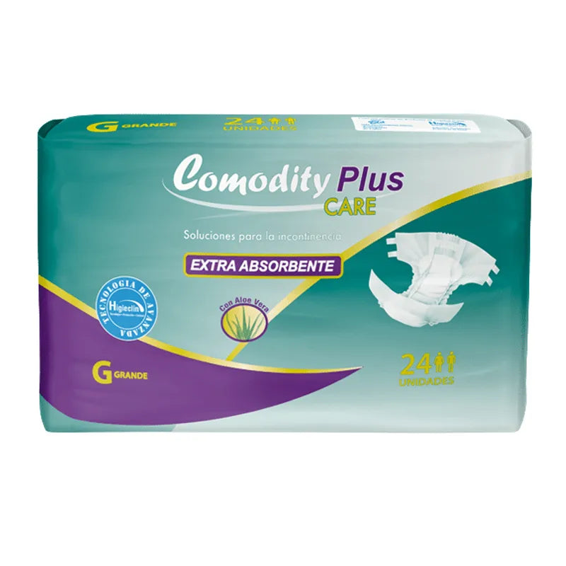 Pañal Comodity Care Plus — Talla G — 24 Unidades