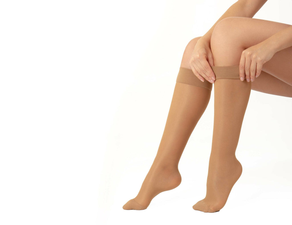 Media Compresiva Jobst Ultrasheer 15/20 Rodilla S-m-l-xl Punta abierta
