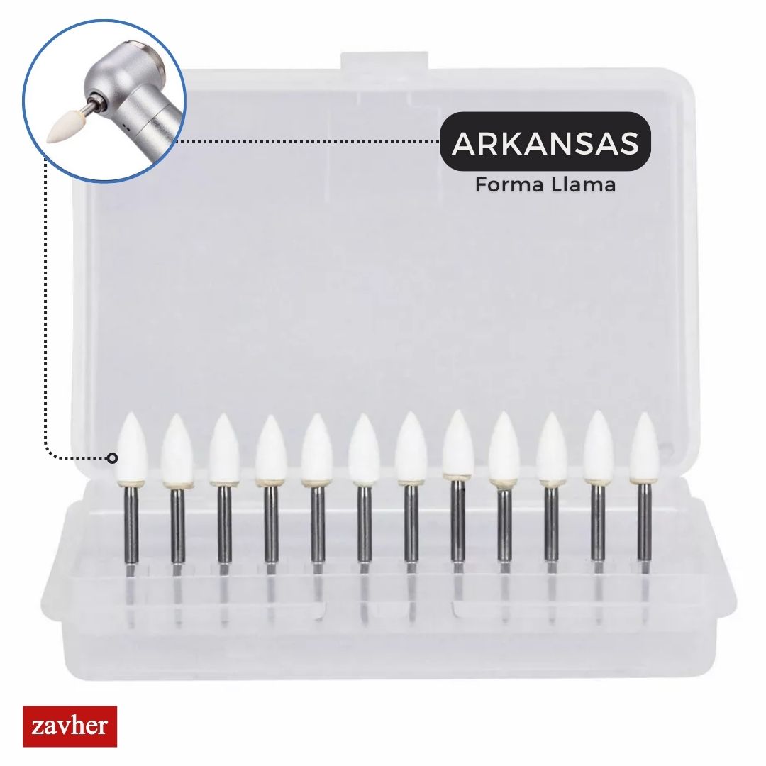 Set 10 Piedra Arkansas Forma Llama – Alta Velocidad (AV)