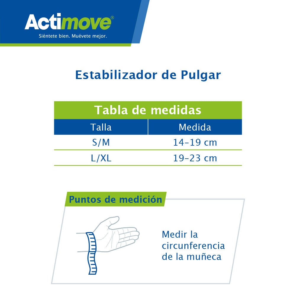 Estabilizador De Pulgar Actimove Color Negro