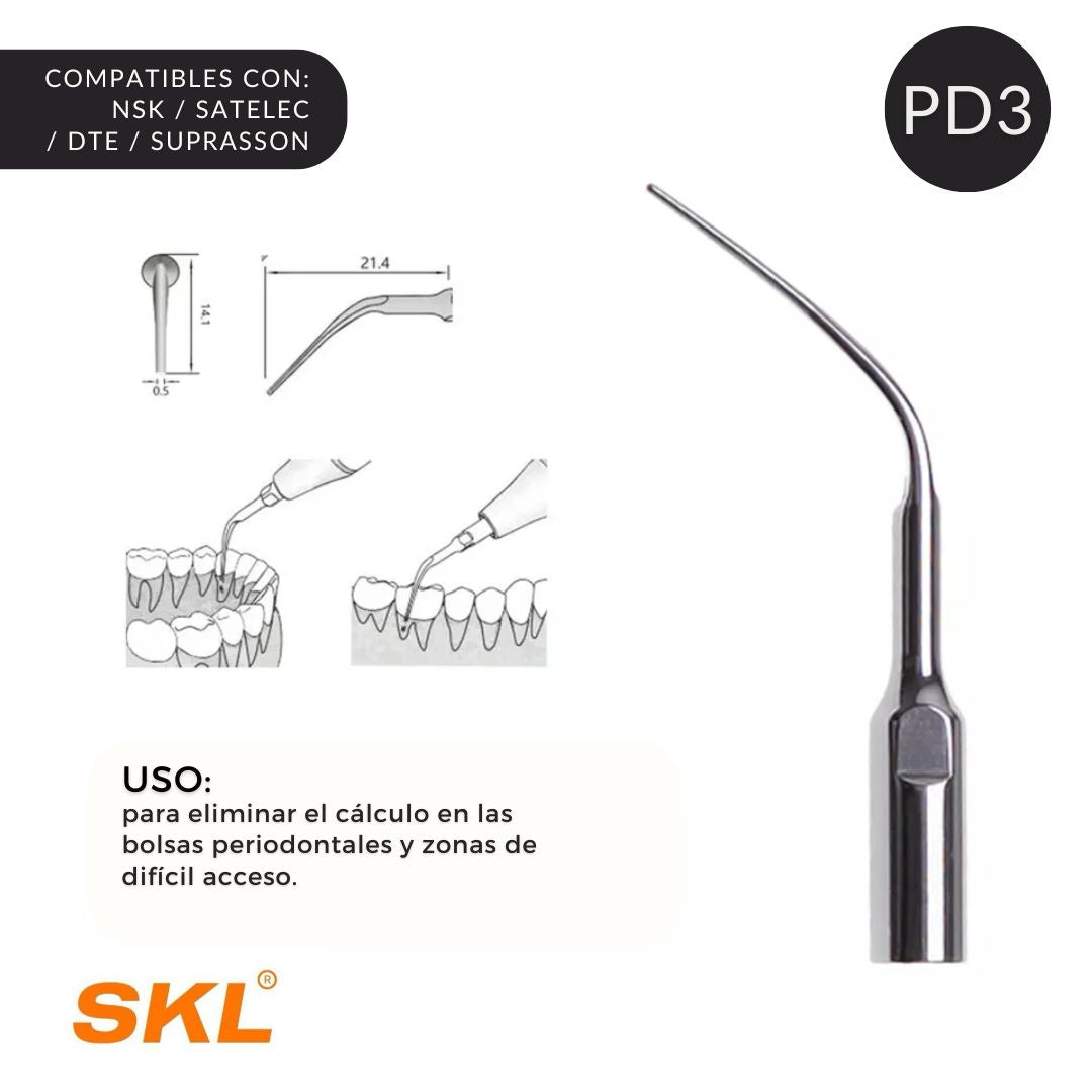 SKL – Puntas Ultrasonido (NSK / SATELEC / DTE / SUPRASSON)