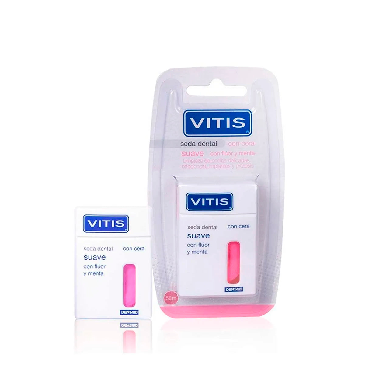 SEDA DENTAL SUAVE CON FLUOR Y MENTA VITIS 50 MTS