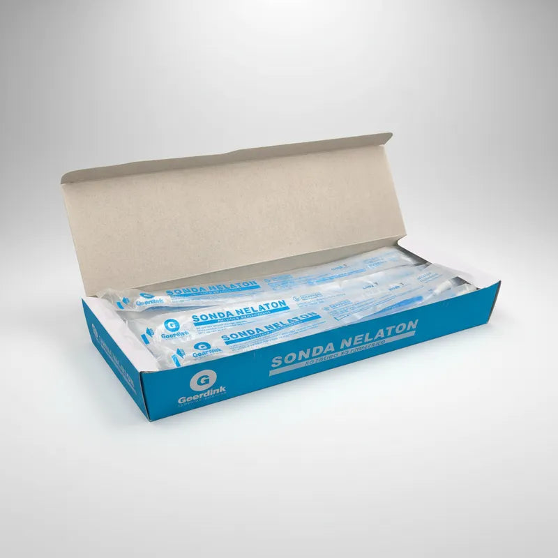 Sonda Nelaton Estéril Geerdink Nº14 Fr 40 cm | Caja Madre (10 cajas × 50 unidades)