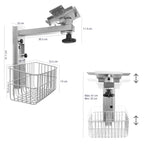 solución de montaje para monitor médico, optimiza el espacio, mejora la ergonomía, construcción robusta, cesta metálica