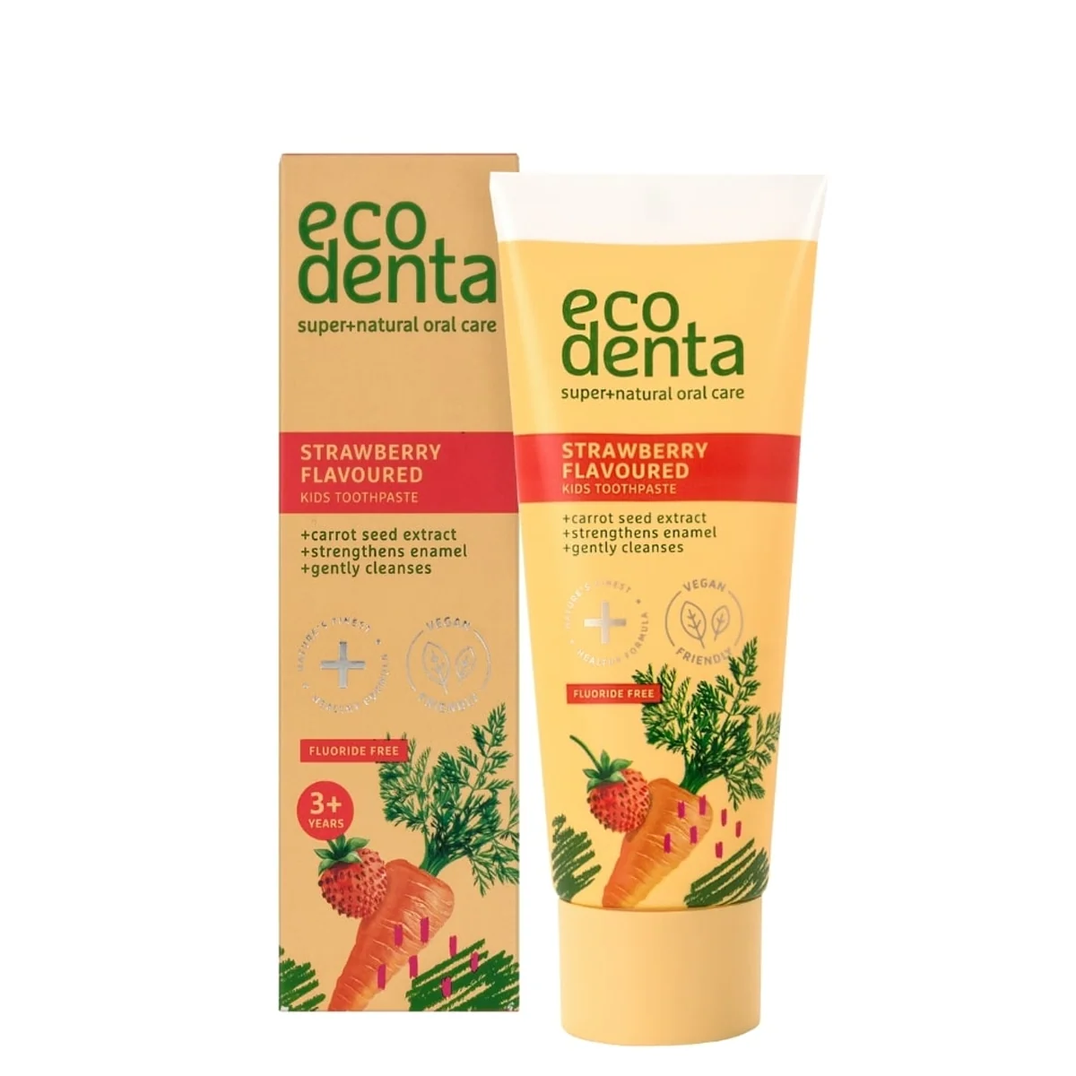 Pasta Dental Frutilla Zanahoria Multifuncional Anticaries 75 ml Ecodenta