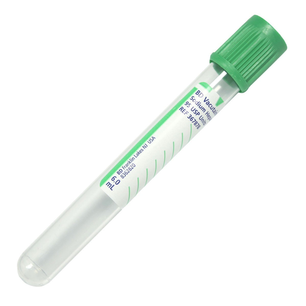 TUBO EXT SANGRE HEP SODIO TAPA VERDE 4ML CJX100U IMAGEN
