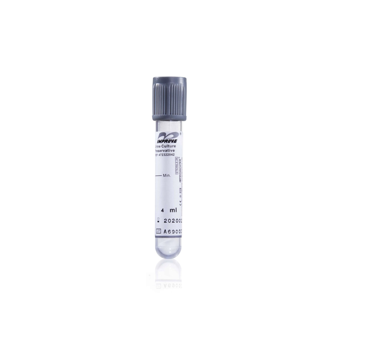 Tubo al vacio tapa Gris glucosa