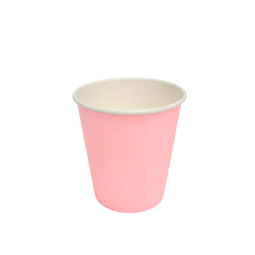 VASOS DE PAPEL ROSADO