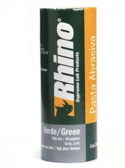 RHINO VERDE PASTA PARA TERMINADO ALTO BRILLO EN CR-CO, CR-NI1