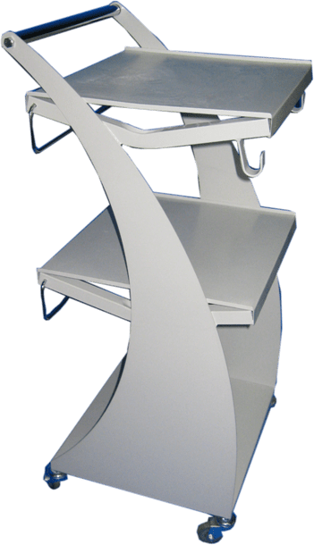 MESA PORTA EQUIPO ELEGANCE ACERO ESMALTADO - CROMOMETAL1