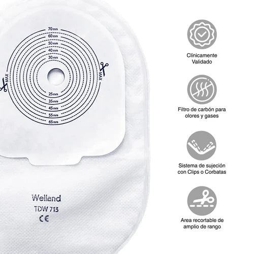 Características bolsa ostomia transparente