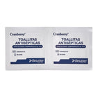 Toallita con alcohol Cranberry sachet sellado individual — alcohol isopropílico 70% 6x3 cm un solo uso