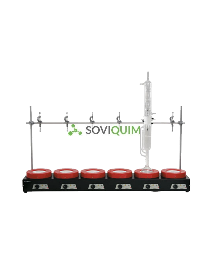 Bateria 6 Mantas En Linea 230 V, Reg De Temp, 300°C, 250 Ml, 800W