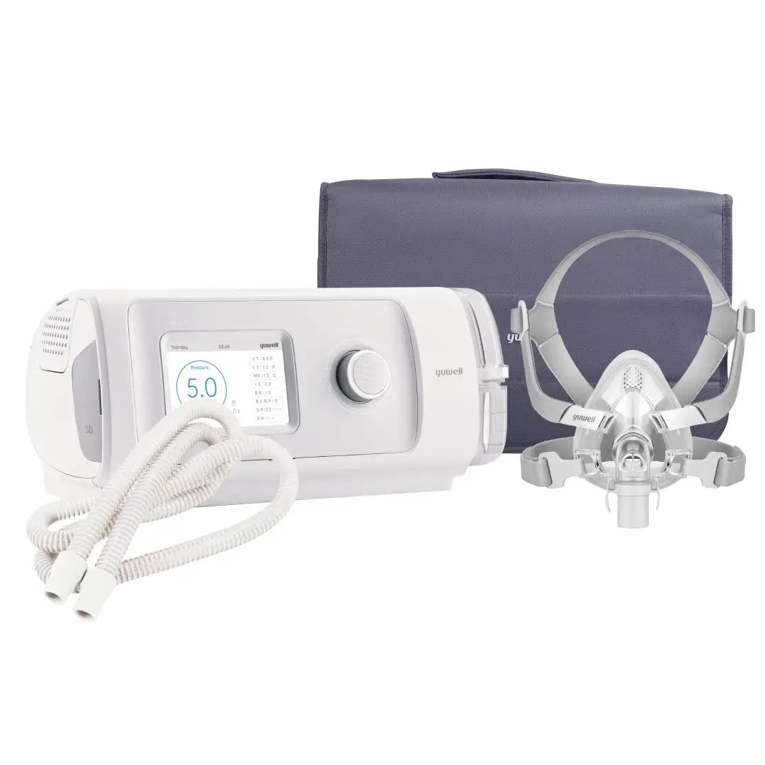 Bipap YH-830 con Tubo Estándar y Mascarilla Buconasal YF-02 Yuwell
