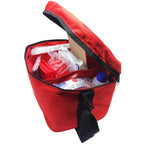 Botiquín Minero Anglo American Los Bronces en bolso rojo, diseño portátil para faena minera