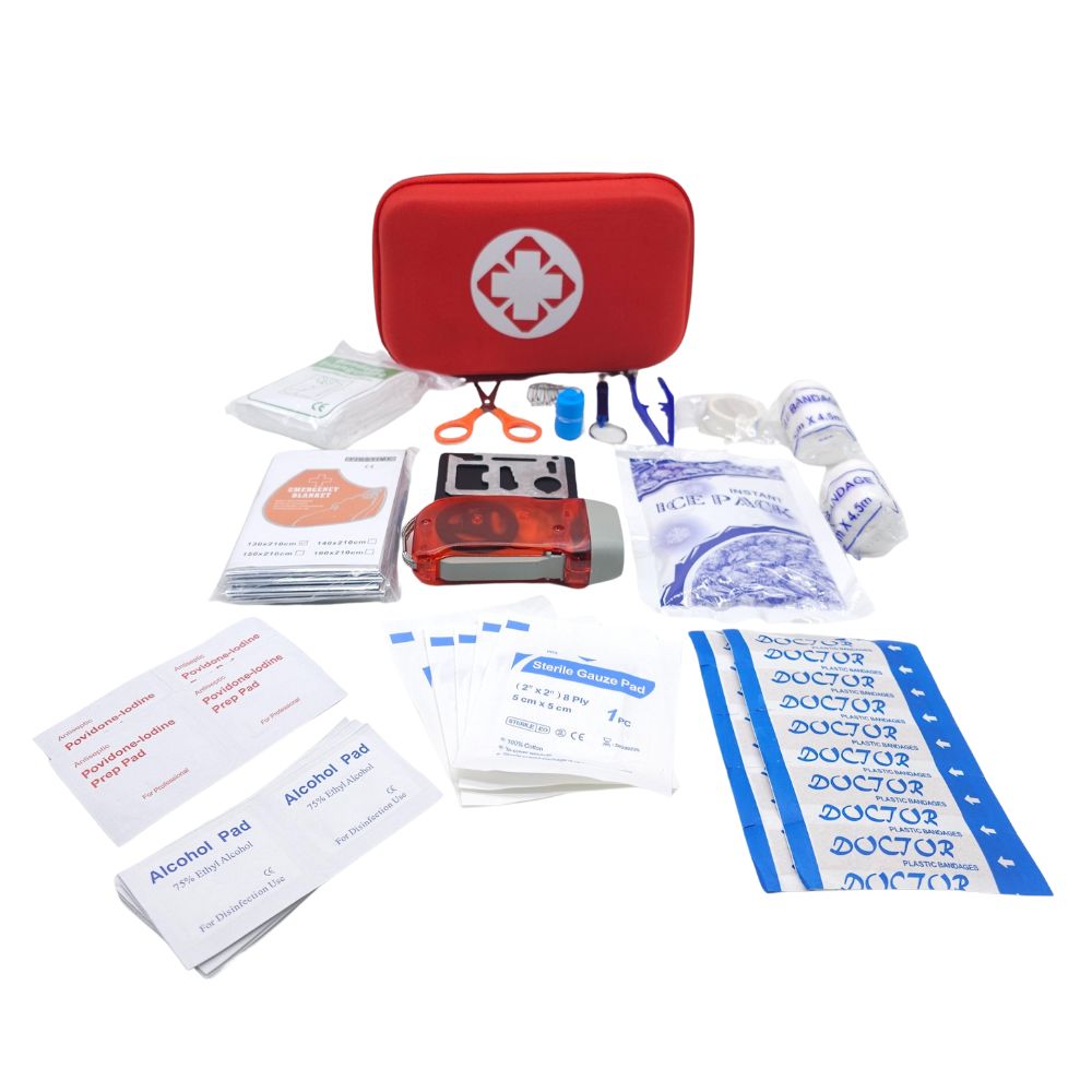 Botiquín personal portátil de primeros auxilios — kit compacto para viaje, auto y hogar