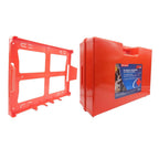 Botiquín Steel Pro 100 personas con soporte mural rojo incluido para instalación en pared