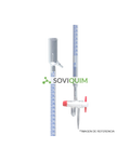 Bureta recta Dafert 50:0.1 ml llave PTFE