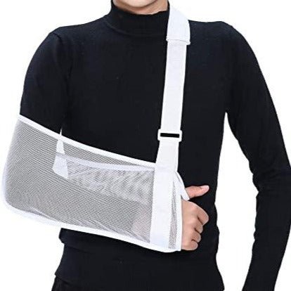 Cabestrillo de malla ortopédico talla M — inmovilizador brazo transpirable blanco