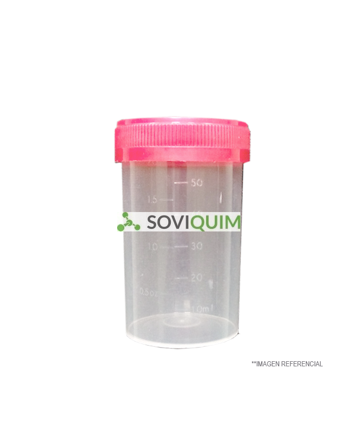Caja De Frasco Orina Con 750 Unidades, Tapa Rosca, 60 Ml Envasado De Unidad- Aséptico - Esteril