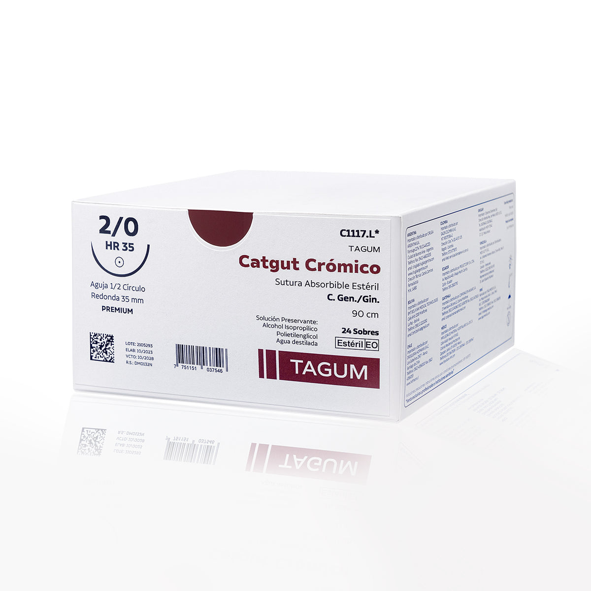 SUTURA CATGUT CROMICO REDONDA TAGUM 24 UN