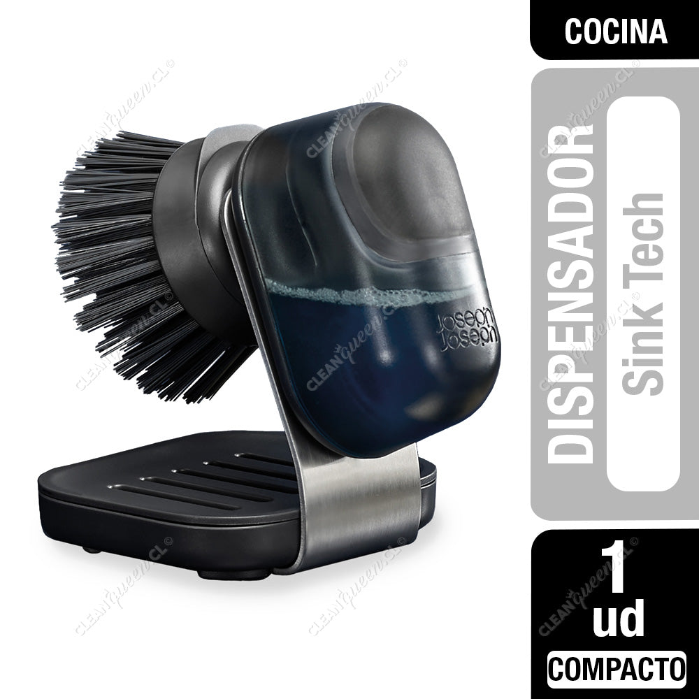 Cepillo Dispensador Lavaloza Joseph Joseph Acero Inoxidable Sink Tech Compacto 1 un
