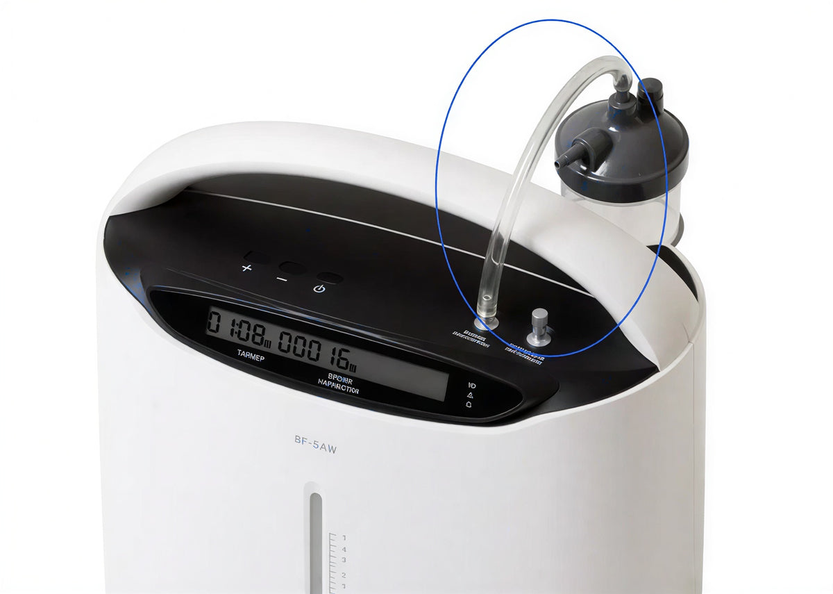 Conexión de Vaso Humidificador Oxígeno