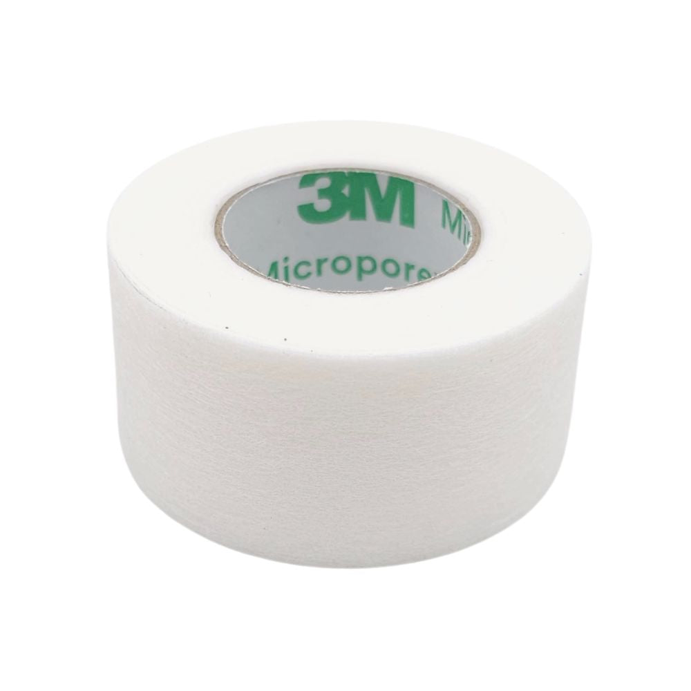 Cinta Micropore 3M blanca 2,5 cm x 9 m, tela adhesiva hipoalergénica para curaciones
