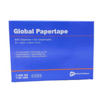 Caja cinta microporosa blanca 1,25 cm x 9,2 m — 24 unidades con dispensador Global Papertape hipoalergénica