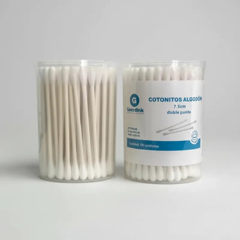 Cotonitos 7,5 cm Doble Punta Geerdink 100 Unidades