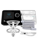 CPAP BMC G3 A20 con máscara oronasal, tubo calefaccionado y oxímetro