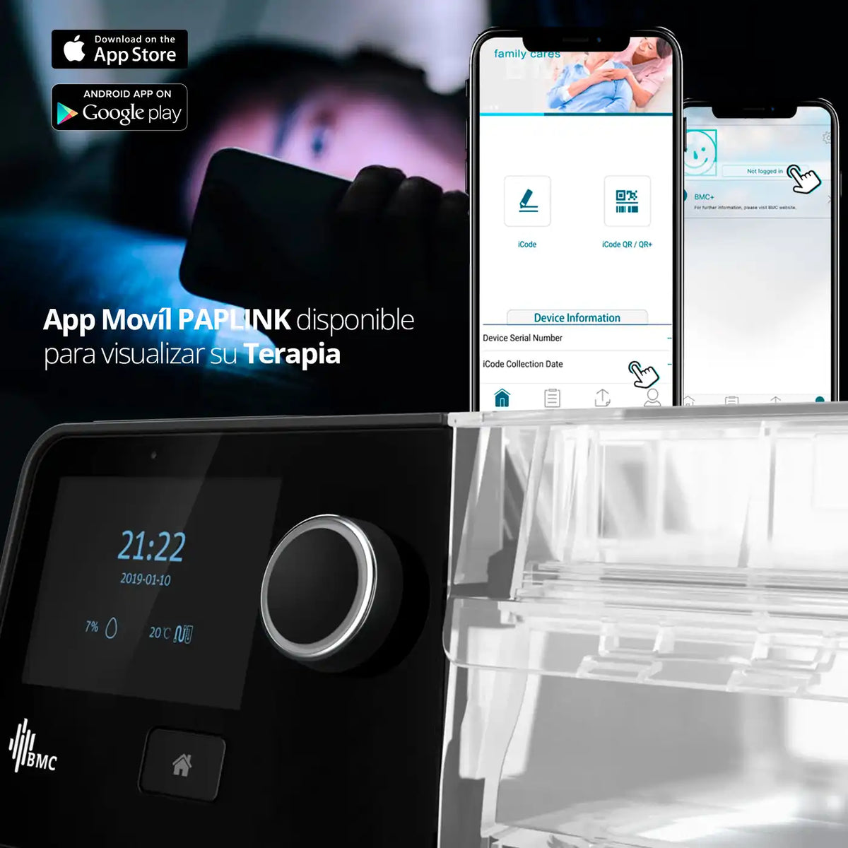 Monitoreo remoto de la terapia mediante aplicación móvil PAP Link