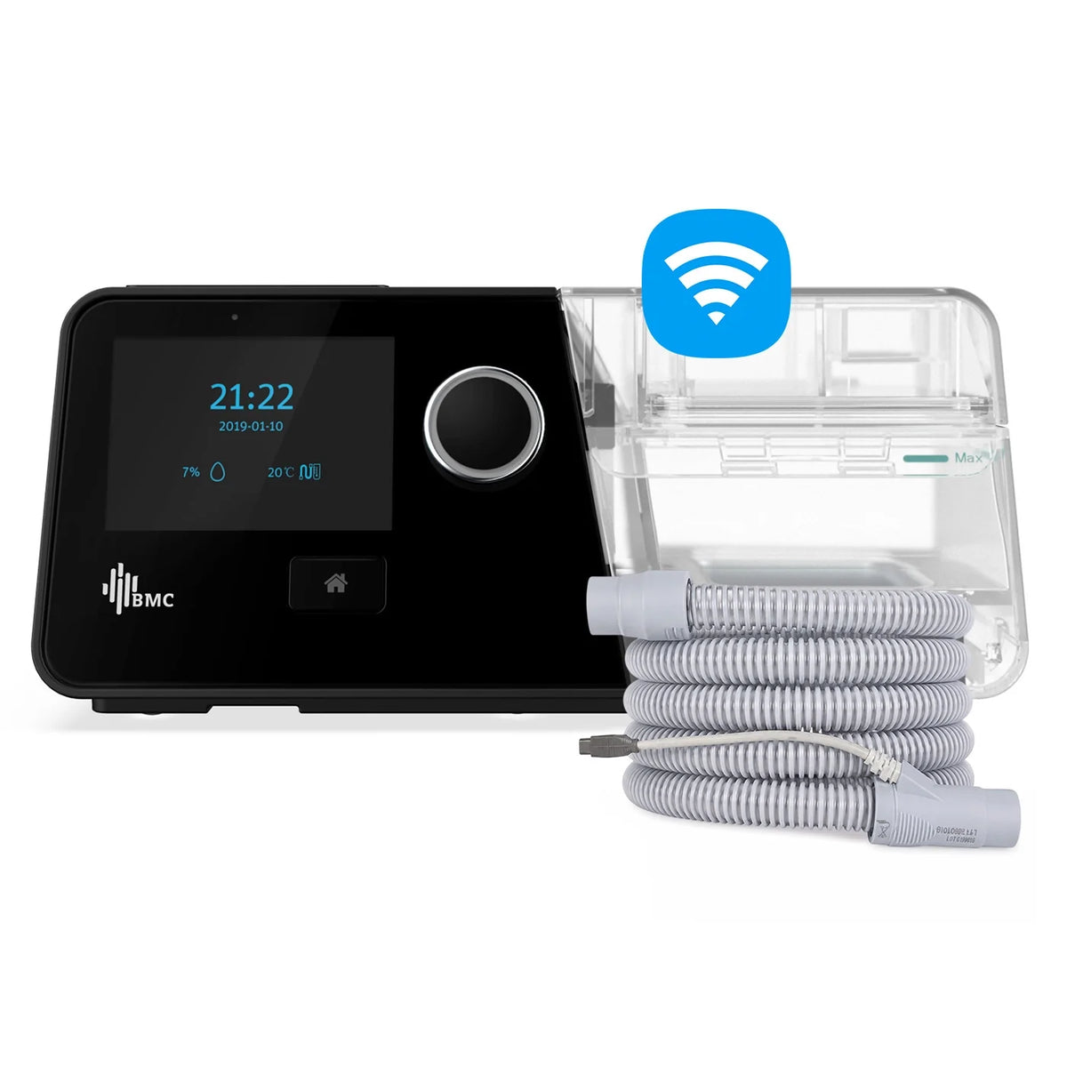 CPAP BMC G3 A20 con WiFi integrado y tubo calefaccionado para terapia avanzada del sueño