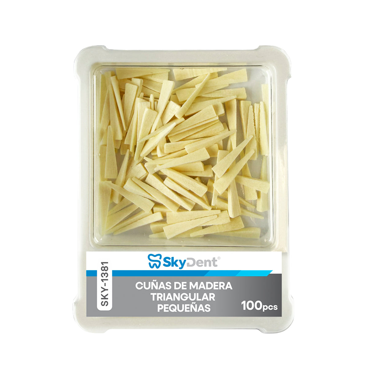 CUÑAS DE MADERA TRIANGULAR SKYDENT PEQUEÑAS 100UN
