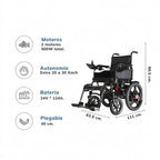 Especificaciones de silla de ruedas eléctrica